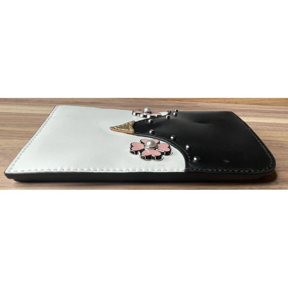 Kate Spade Frosty Penguin Leather‎ Passport Holder Travel Wallet Multi